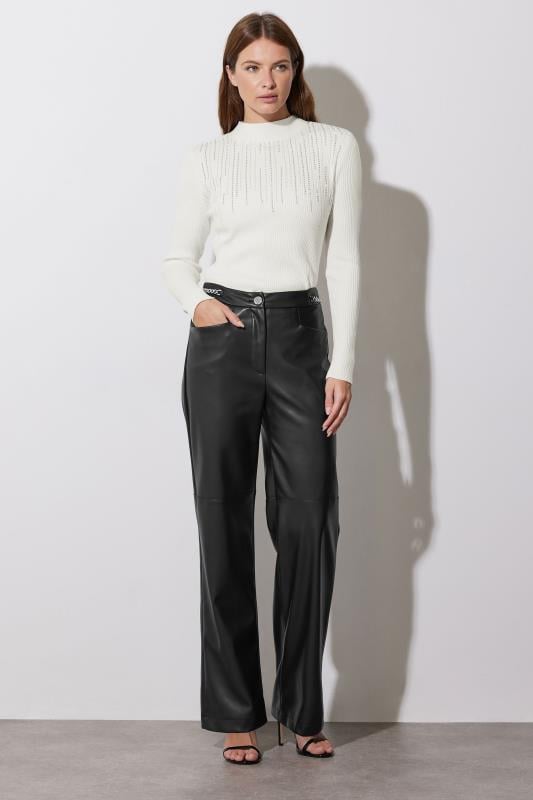 Evans STAR White Embellished Neckline Jumper