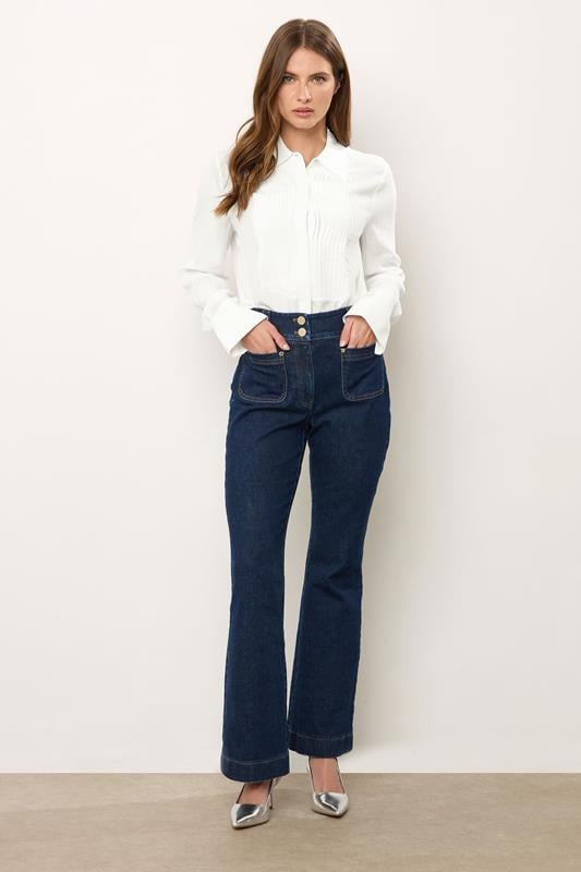 Evans STAR White Pintuck Long Sleeve Shirt