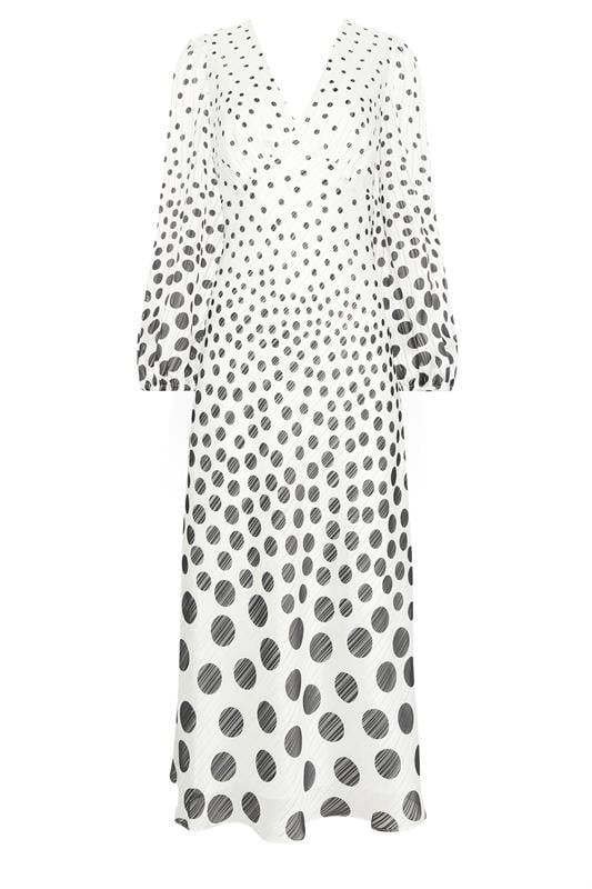 Evans STAR White Sheer Spot Metallic Tea Dress