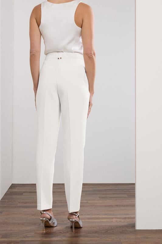 Evans STAR White Tailored Straight Leg Trousers