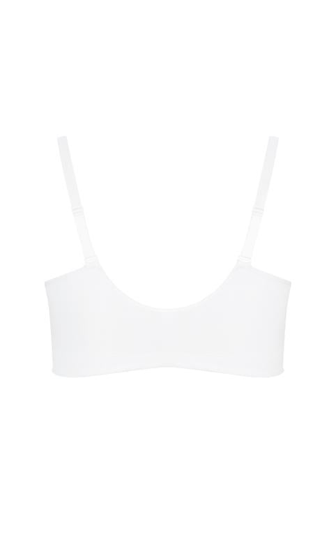 Evans Evans White Comfort Cotton Non-Wired Front Fastening Bra