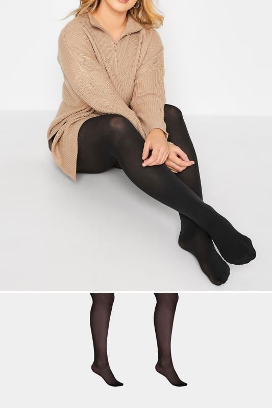 evans Yours 2 PACK Black 70 Denier Tights