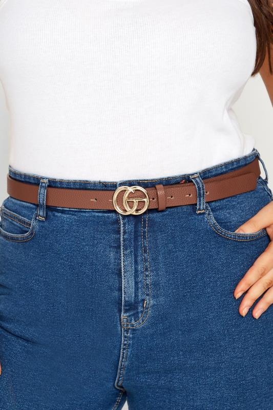 Evans Yours 2 PACK Black & Brown Double Hoop Belts