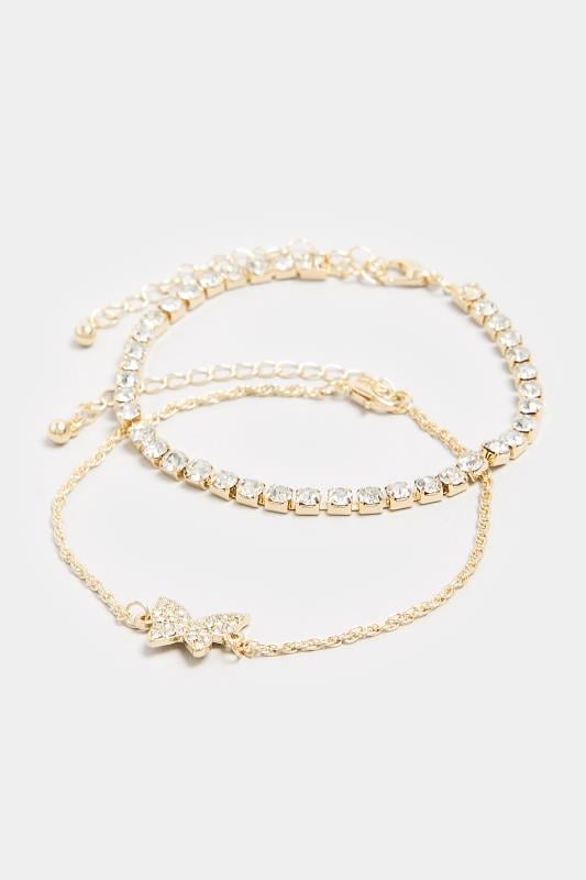 Evans Yours 2 PACK Butterfly Chain Bracelet