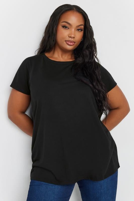 Evans YOURS 2 PACK Curve Black Core T-Shirts