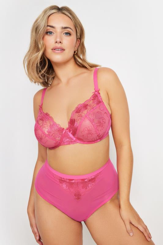 Evans YOURS 2 PACK Curve Pink & Black Briefs