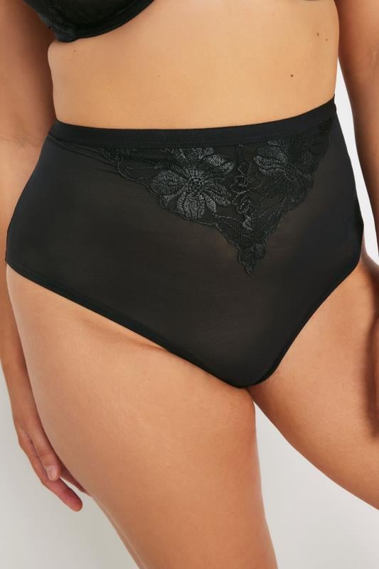 Evans YOURS 2 PACK Curve Pink & Black Briefs