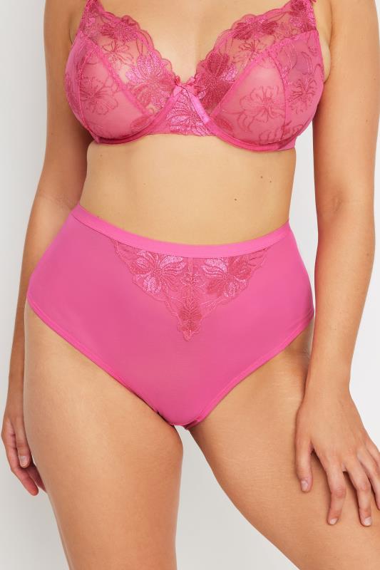 Evans YOURS 2 PACK Curve Pink & Black Briefs