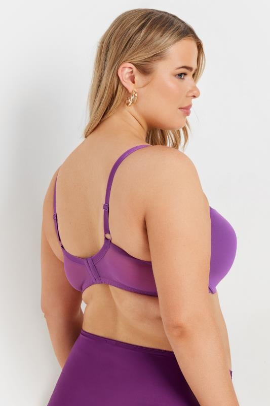 Evans YOURS 2 PACK Curve Purple Floral Padded Bras