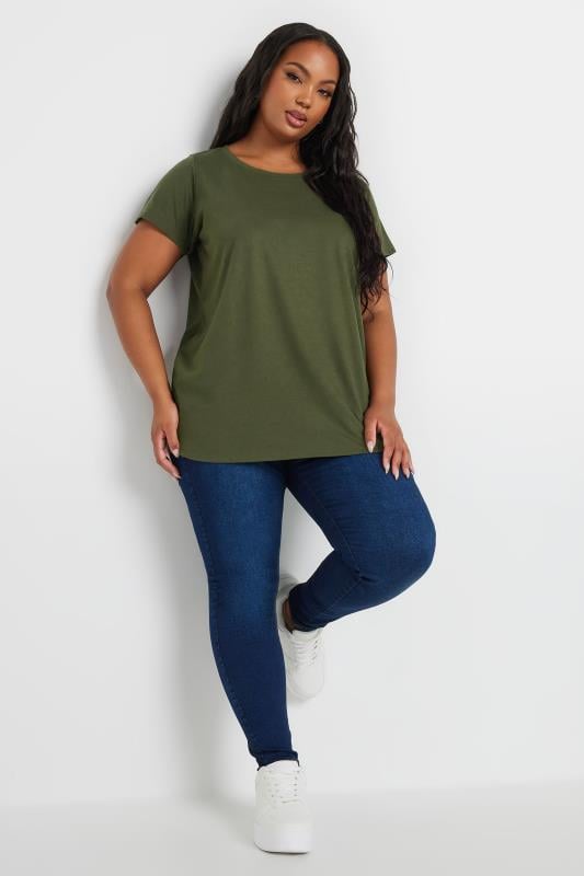 Evans YOURS 3 PACK Curve Green & Black Core T-Shirts