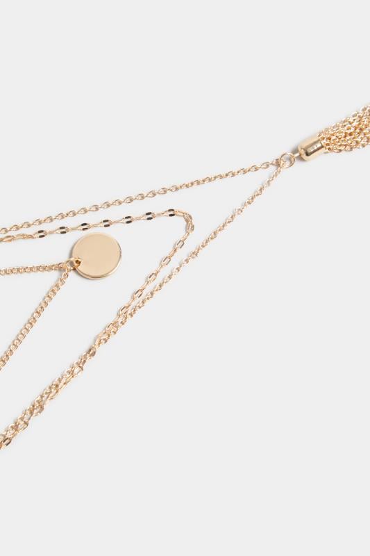 Evans Yours 3 PACK Gold Tassel Chain Necklace Set