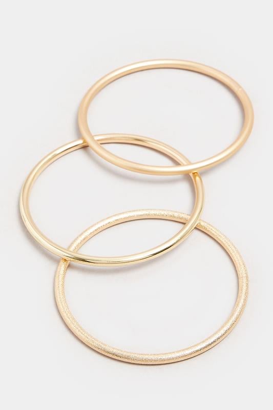 Evans Yours 3 PACK Gold Tone Bangle Set