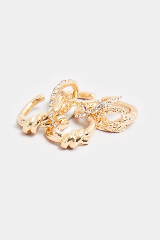 Evans Yours 3 PACK Gold Tone Knot Earring Set