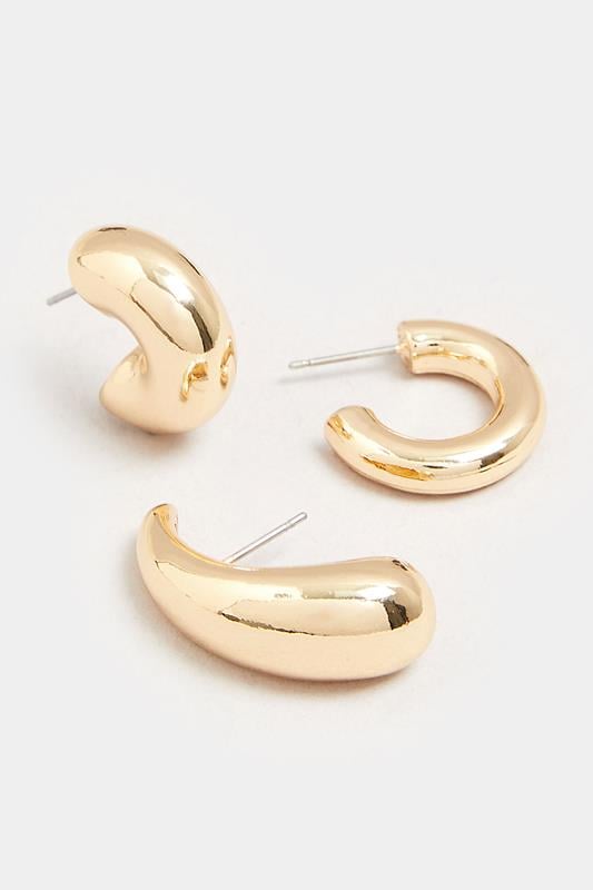 Evans Yours 3 PACK Gold Tone Teardrop Earring Set