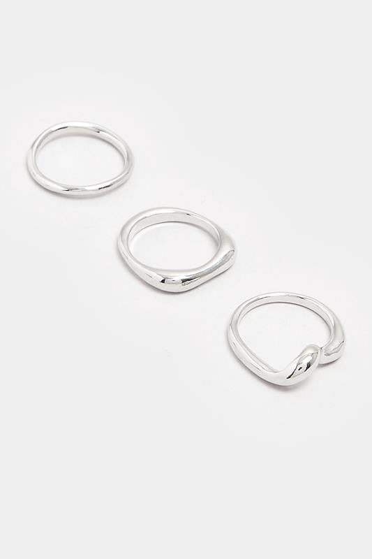 Evans Yours 3 PACK Silver Stack Ring Set