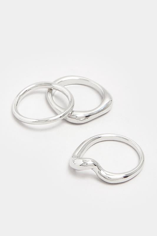 Evans Yours 3 PACK Silver Stack Ring Set