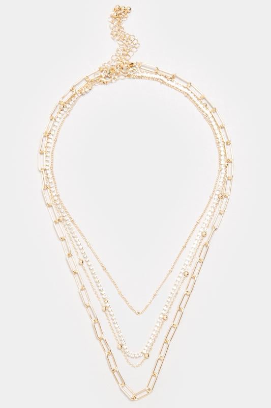 Evans Yours 4 PACK Gold Tone Chain Necklaces