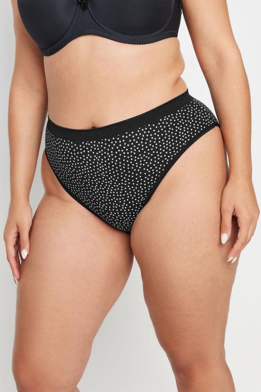 Evans YOURS 5 PACK Curve Black High Leg Knickers