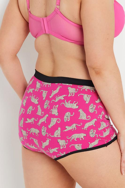 Evans YOURS 5 PACK Curve Pink Leopard Print Shorts