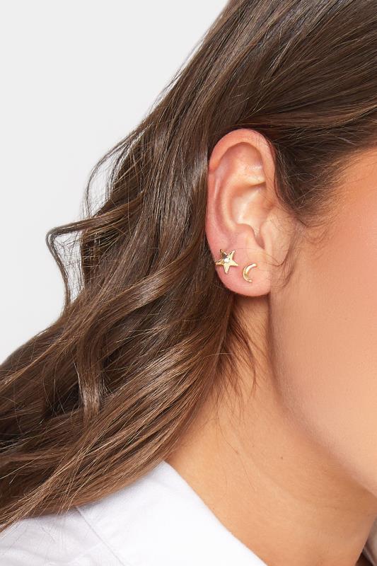 Evans Yours 8 PACK Gold Tone Celestial Earring Set