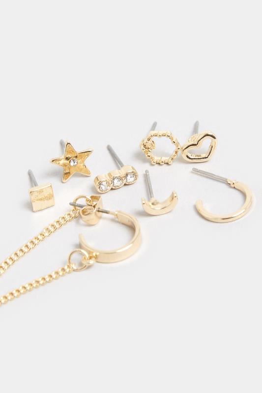 Evans Yours 8 PACK Gold Tone Celestial Earring Set