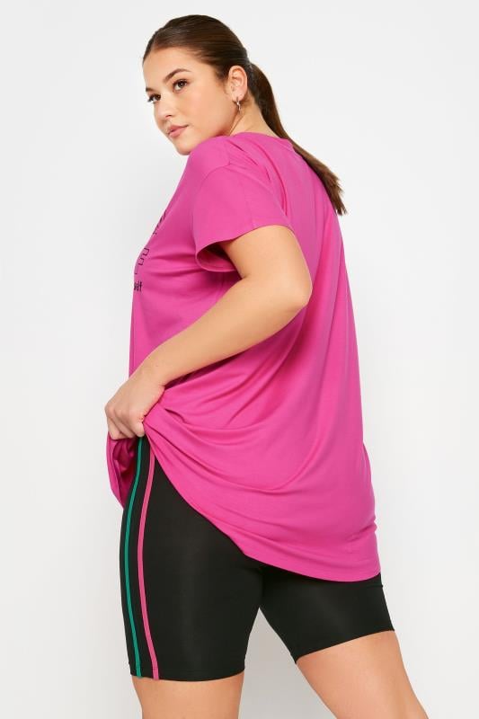 Evans YOURS ACTIVE Curve Black Side Stripe Shorts