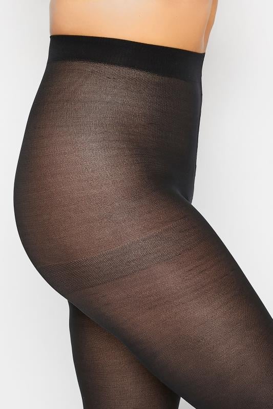 Evans Yours Black 50 Denier Velvet Touch Tights