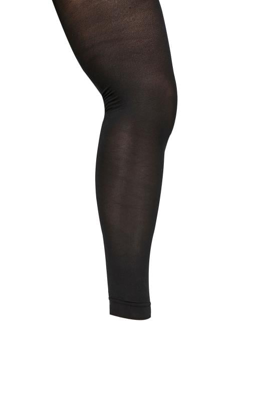 Evans Yours Black 80 Denier Footless Tights