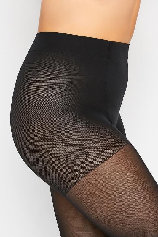 Evans Yours Black 80 Denier Tummy Shaping Tights