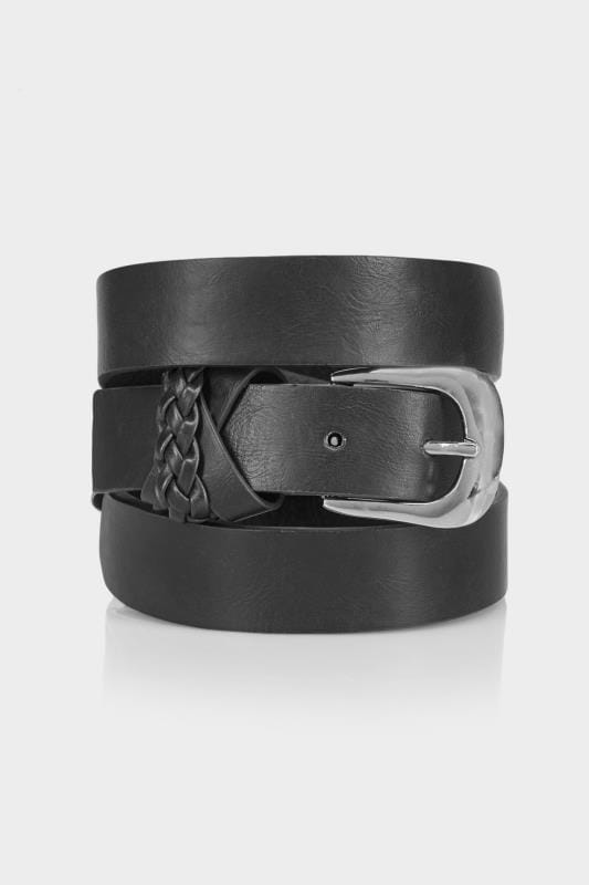 Evans Yours Black Braided Belt