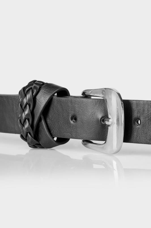 Evans Yours Black Braided Belt
