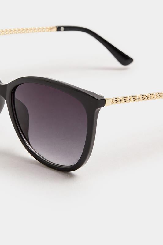 Evans Yours Black Chain Arm Sunglasses