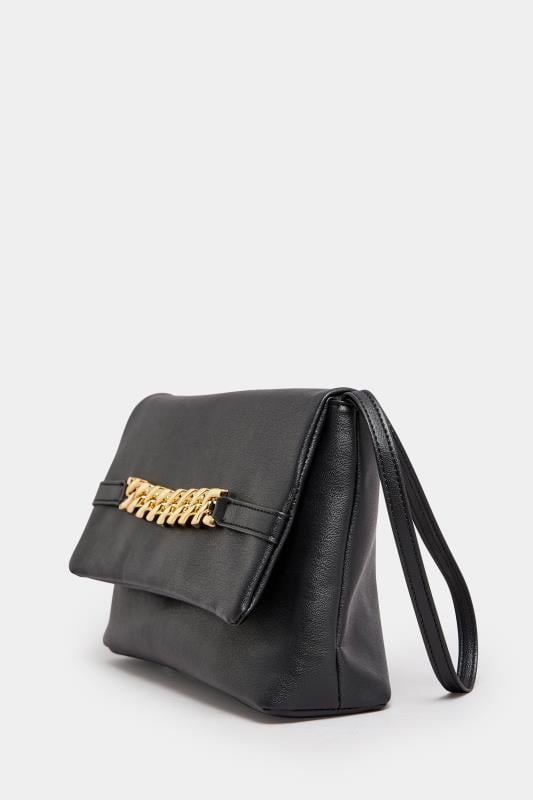 Evans Yours Black Chain Front Bag