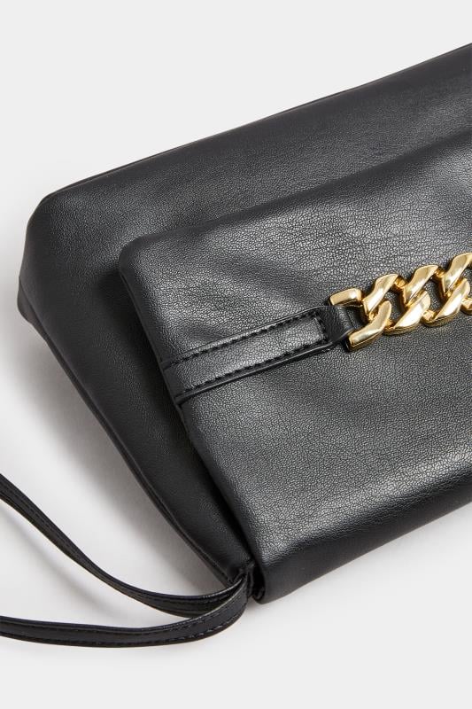 Evans Yours Black Chain Front Bag