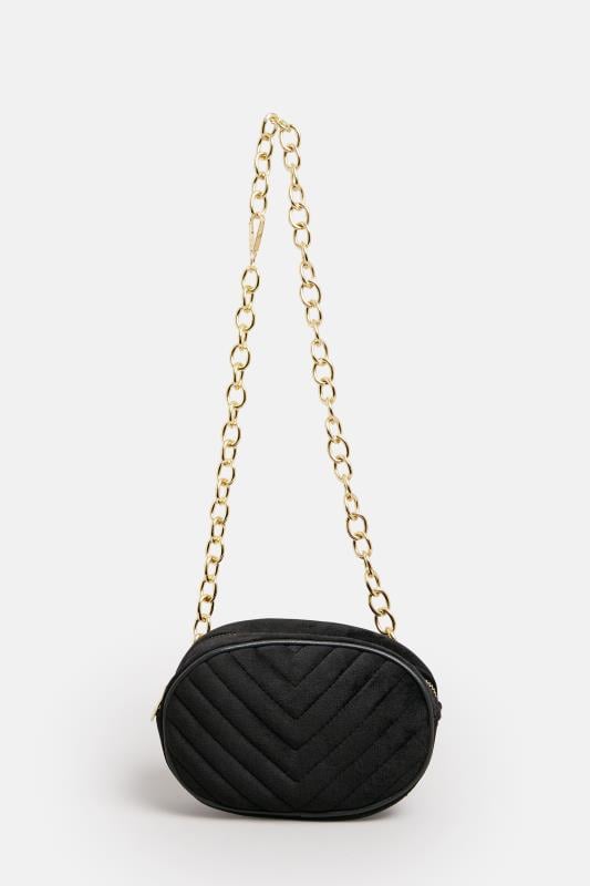 Evans Yours Black Chain Strap Camera Bag