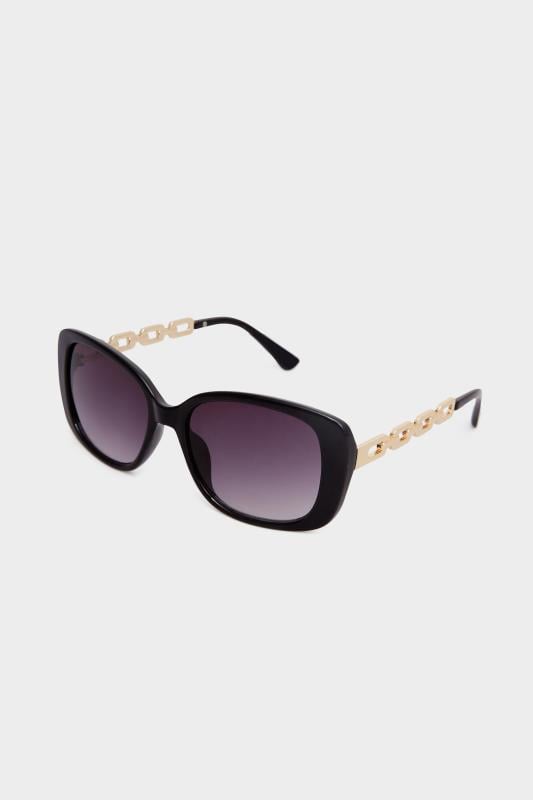 Evans Yours Black Chunky Chain Arm Sunglasses