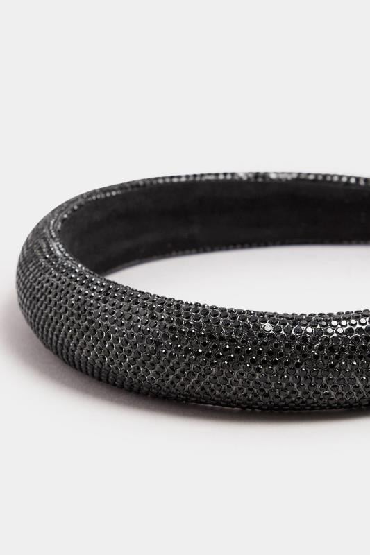 Evans Yours Black Diamante Headband