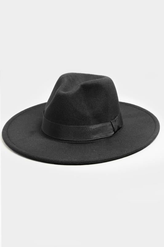 Evans Yours Black Fedora Hat