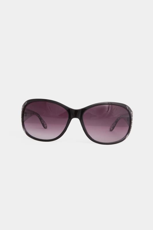 Evans Yours Black Filigree Sunglasses
