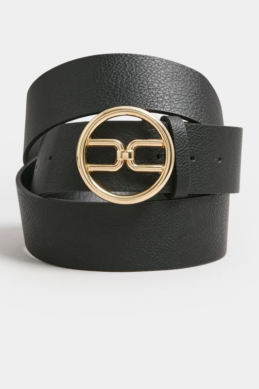 Evans Yours Black Gold Link Buckle Belt