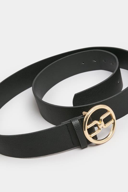 Evans Yours Black Gold Link Buckle Belt