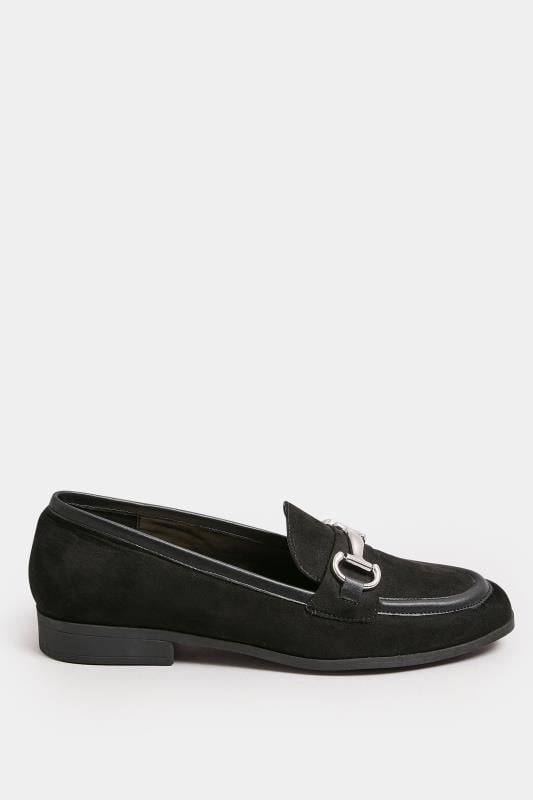 Evans Yours Black Snaffle Loafer In Wide E Fit