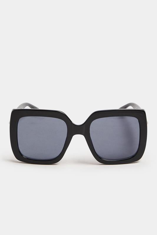Evans Yours Black Statement Chain Sunglasses