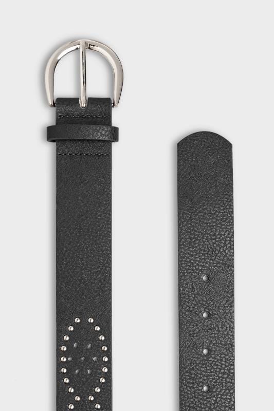 Evans Yours Black Studded Belt