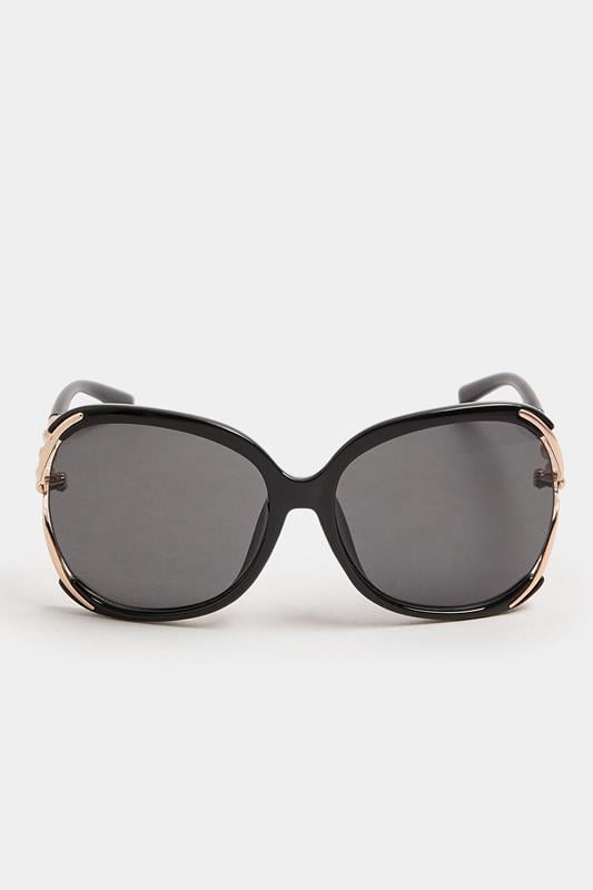 Evans Yours Black Teardrop Metal Arm Sunglasses