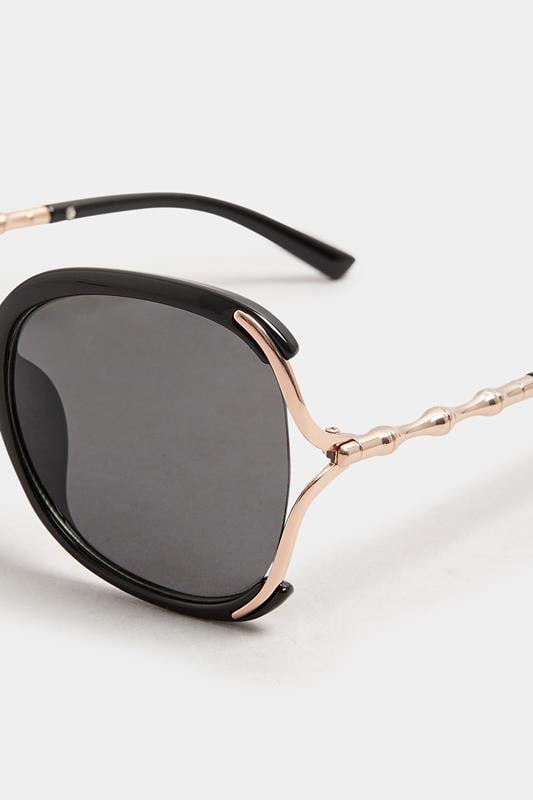 Evans Yours Black Teardrop Metal Arm Sunglasses