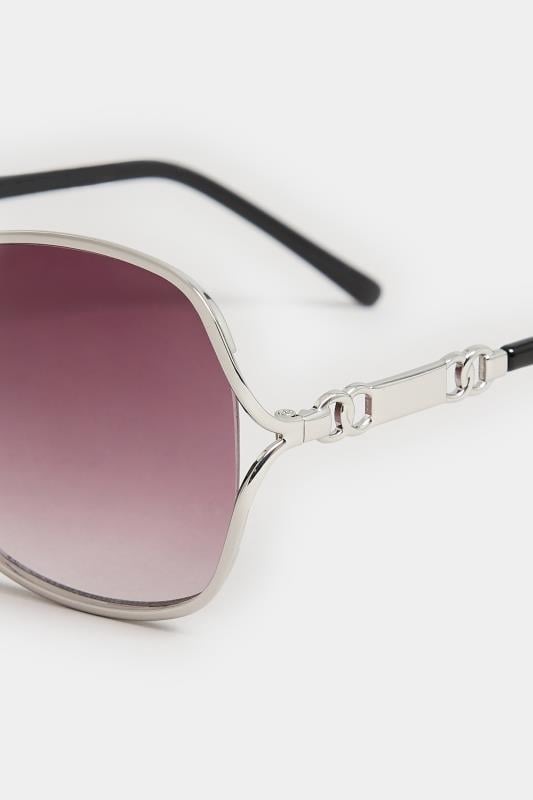 Evans Yours Black Tinted Metal Arm Sunglasses