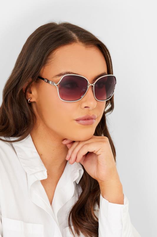 evans Yours Black Tinted Metal Arm Sunglasses