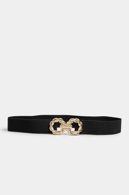 Evans Yours Black Twist Buckle Stretch Belt