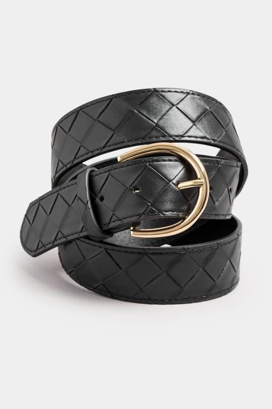 Evans Yours Black Weave Buckle Belt